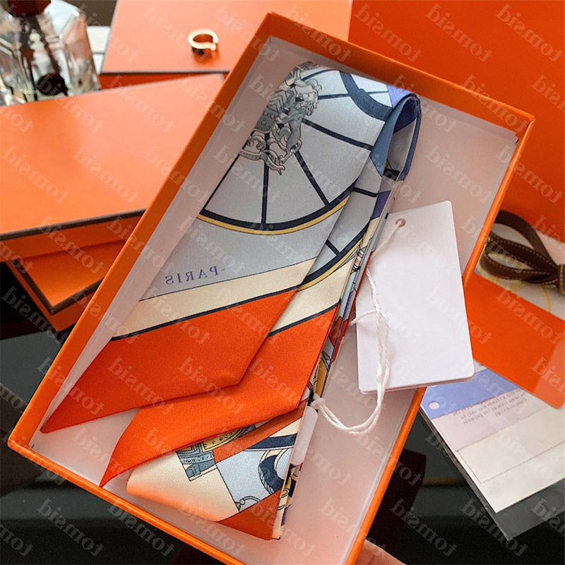 luxury silk scarf classic horse design womens headband fashion bag scarfs designer hermeslies for women hair thin scarves neck tie