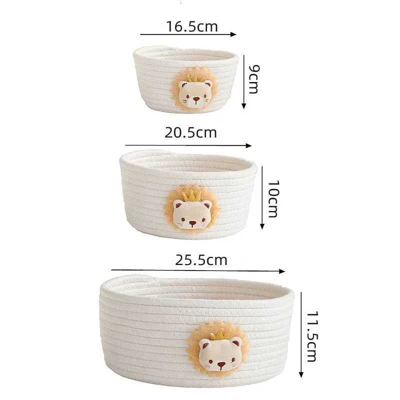 3D Pattern Design Cute Storage Baskets Simple Desktop Sundries Key Arrange Organizer Household Snacks Brages Sorting Tool Y251112