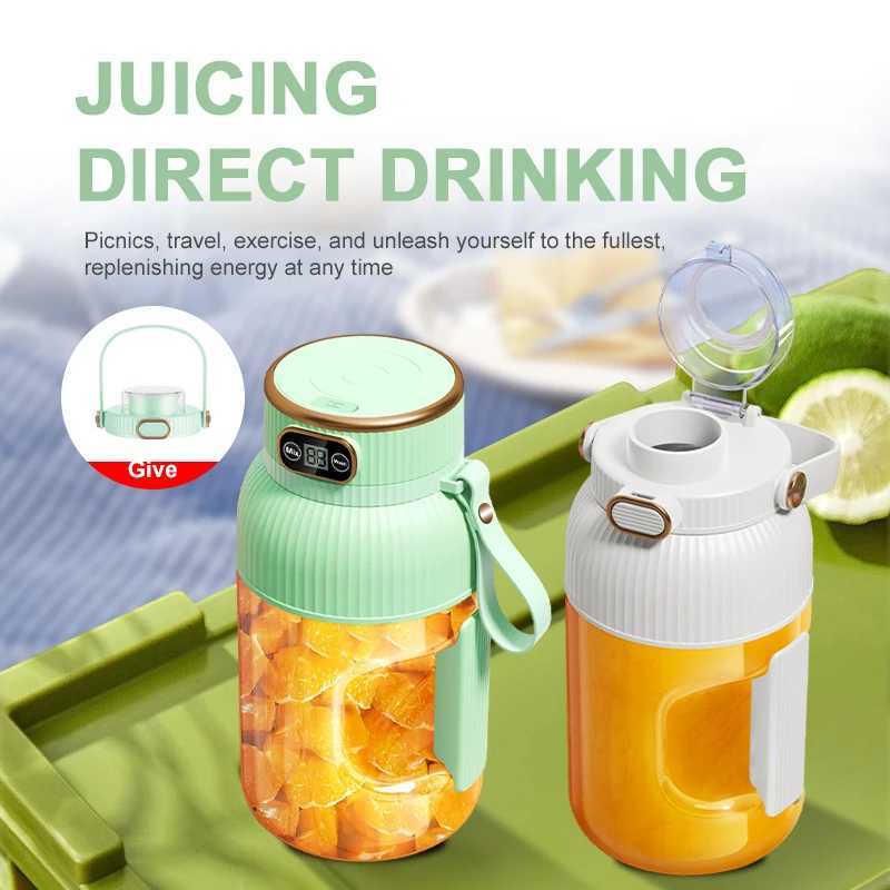 1000 milliliters portable juicer mixer - fruit juicer, USB charging lemon and orange juice juicer cup, mixed juice mixer C251113