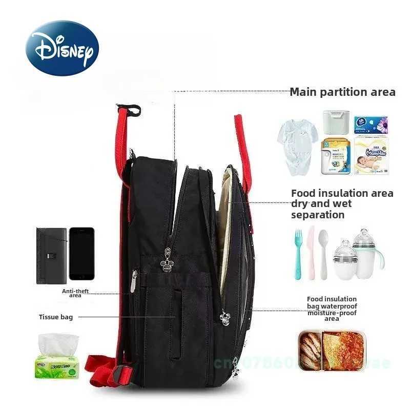Disney Original New Diaper Bag Luxury Brand Fashion Baby Diaper Bag Cartoon Cute Baby Bag High QualityXJ250412