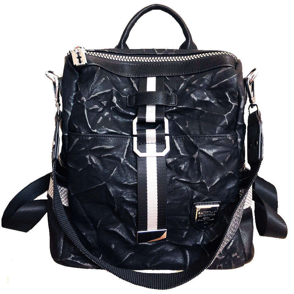 Backpack Kuerduo Fashion Trendy Women's Soft Leather Travel Bag Casual Large Capacity Backpack Small Pack