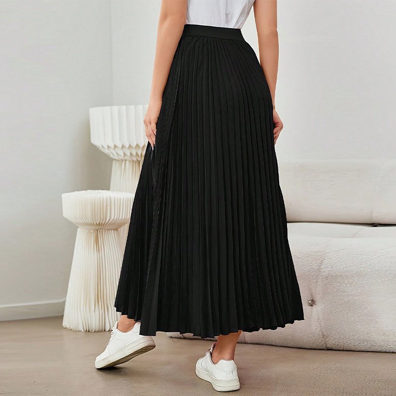 Skirt Half body Skirt 2025 New Elegant Hundred Fold Umbrella Skirt Polyester Skirt for Women
