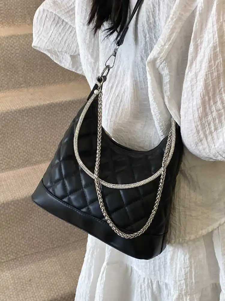 High-grade Diamond Lattice Handbags For Women New Versatile Temperament Commute Crossbody Bags Elegant PU One Shoulder BagsW251112