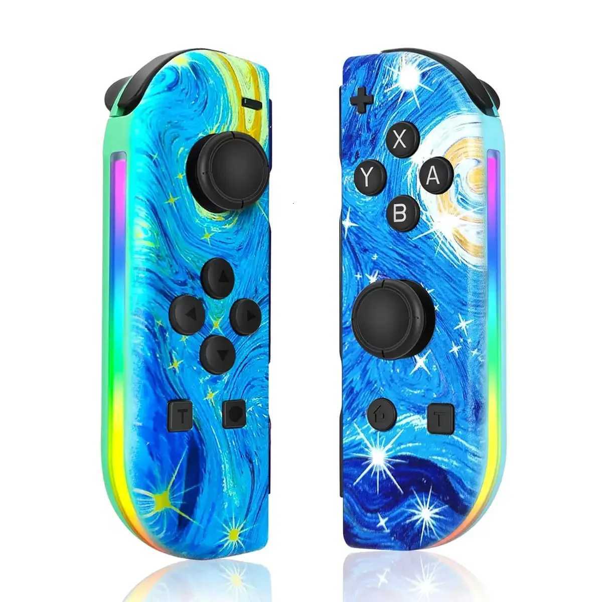 For NS Switch Controller BT 52 RGB LED Left Right Joypad for Switch/Lite/Oled Joy-Con Gamepads Joystick with Dual Vibration H251113