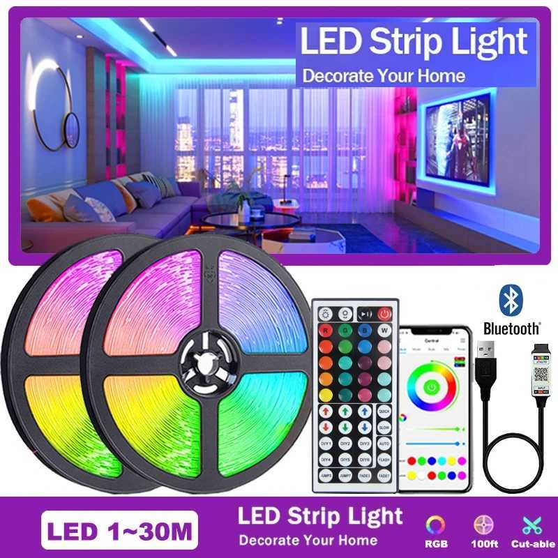USB 5V Strip Led Lights Tape RGB 5050 Led Wall Room APP Remote Control Flexible LED Tape Diode Lights for Room Home Decoration W251112