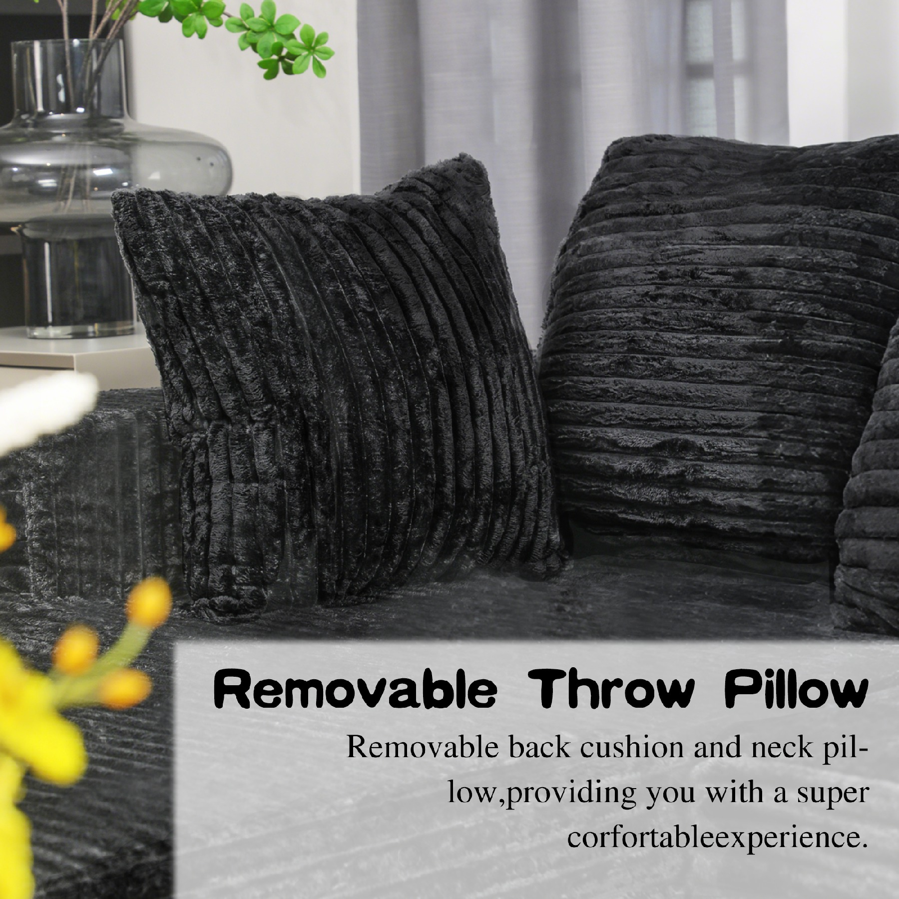 Relax in Comfort Cloud-Like Corduroy Sectional Sofa with Chaise and Built-In Storage Cloud-Like Corduroy Sectional Sofa with Chaise and Built-In Stora