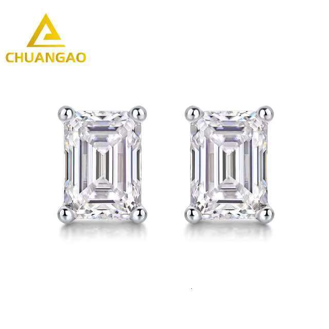 Professionally Certified Vintage Earrings Fashion 925 Sliver Jewelry Fashion Earrings Moissanite Stud Earrings