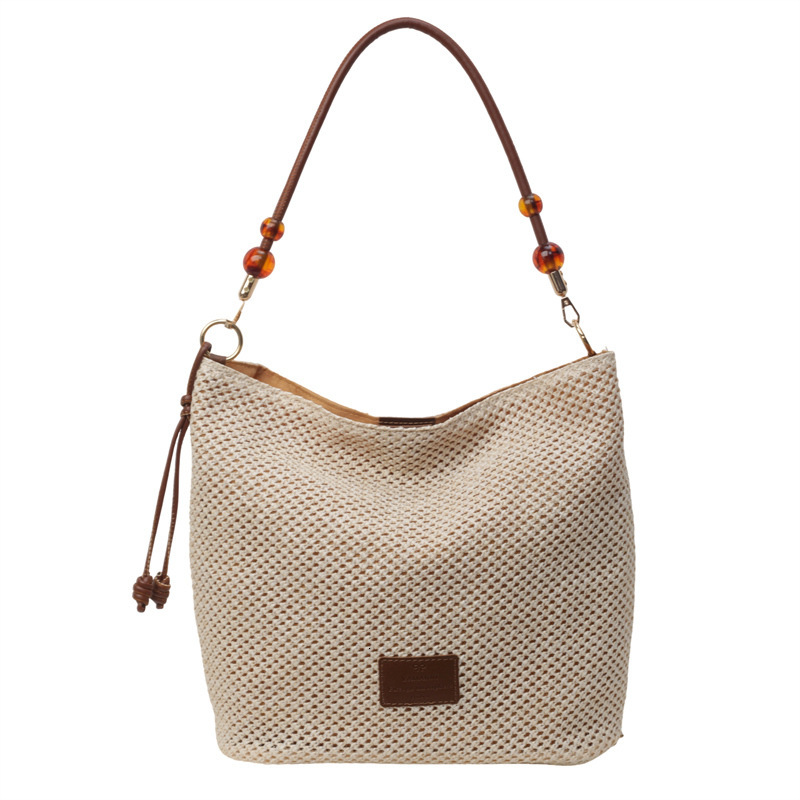 2025S Designer Women S Bag Summer Internet Celebrity Grass For Women New Vacation Beach Woven With Large Capacity Single Shoulder Tote Bag