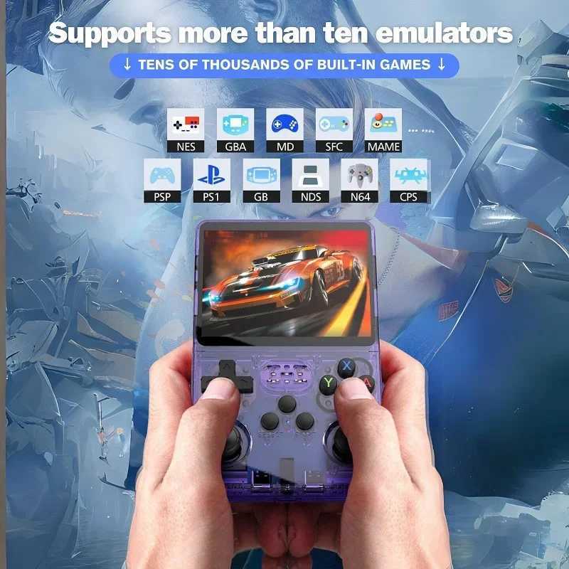 R36S Classic Retro Game Console with ARKOS System Video Games Single Card Portable Hand-held Gaming Console Kids Gift 35 Inch H251113