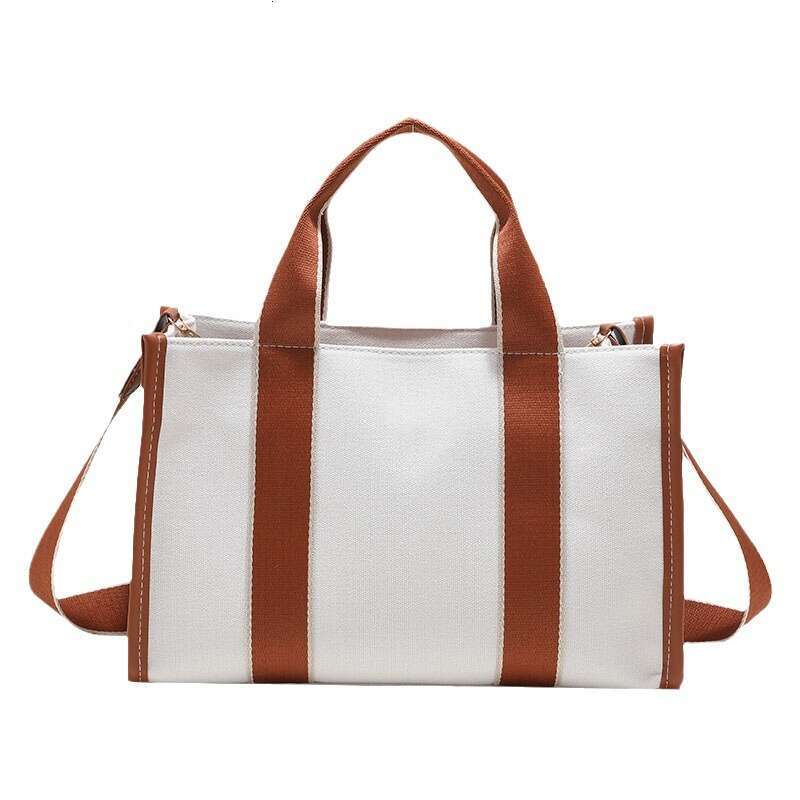 Fashion Canvas Bag Korean Edition Instagram Large Capacity Handbag Women's Commuter One Shoulder Crossbody Tote