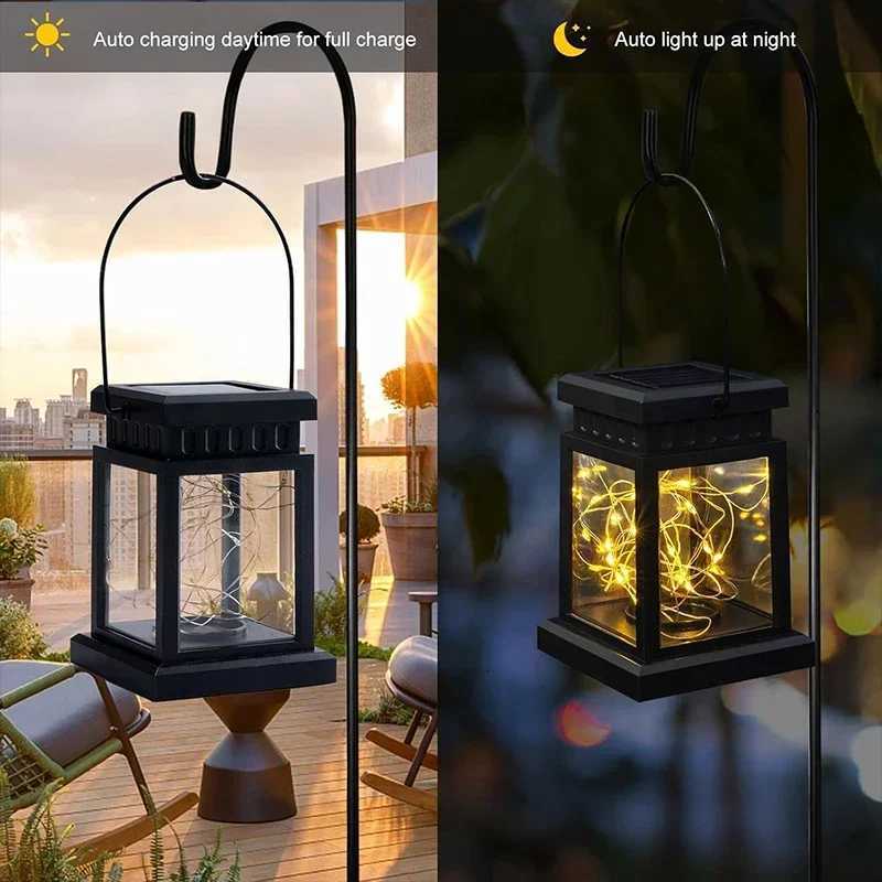 13Pack Solar Lights Outdoor Hanging Lanterns Waterproof LED String Lamp For Garden Table Party Decorative Patio Yard Lawn M251113
