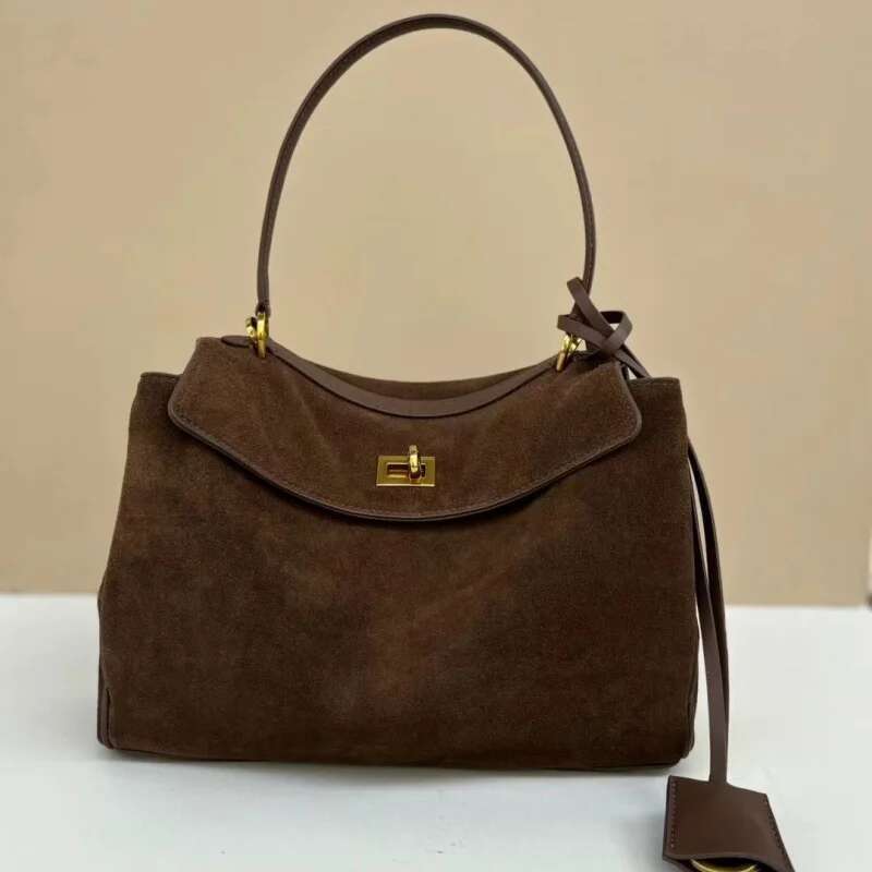 New Autumn And Winter Genuine Suede Leather Tote Bag, Women's Handbag Casual Shoulder Crossbody Bag