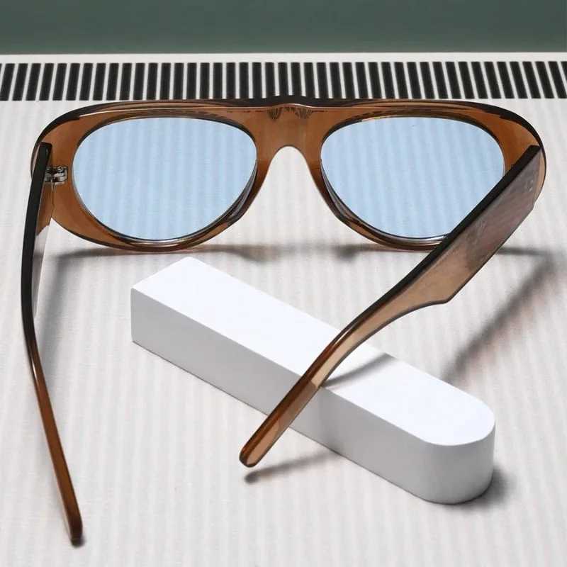 Fashion New Retro Oval Large Frame Sunglasses Fashion Accessories Minimst Design UV Resistant Sunglasses FemaleC250412
