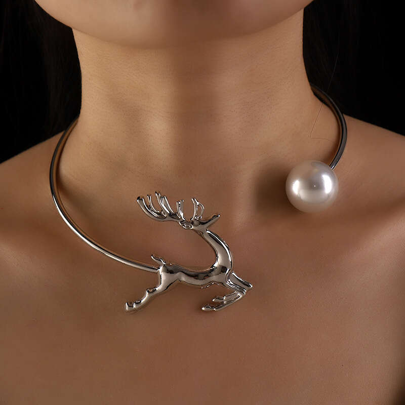 Cross-Border Amazon Middle East Modern Simple Deer Necklace Bracelet Jewelry Set Finished Goods Wholesale