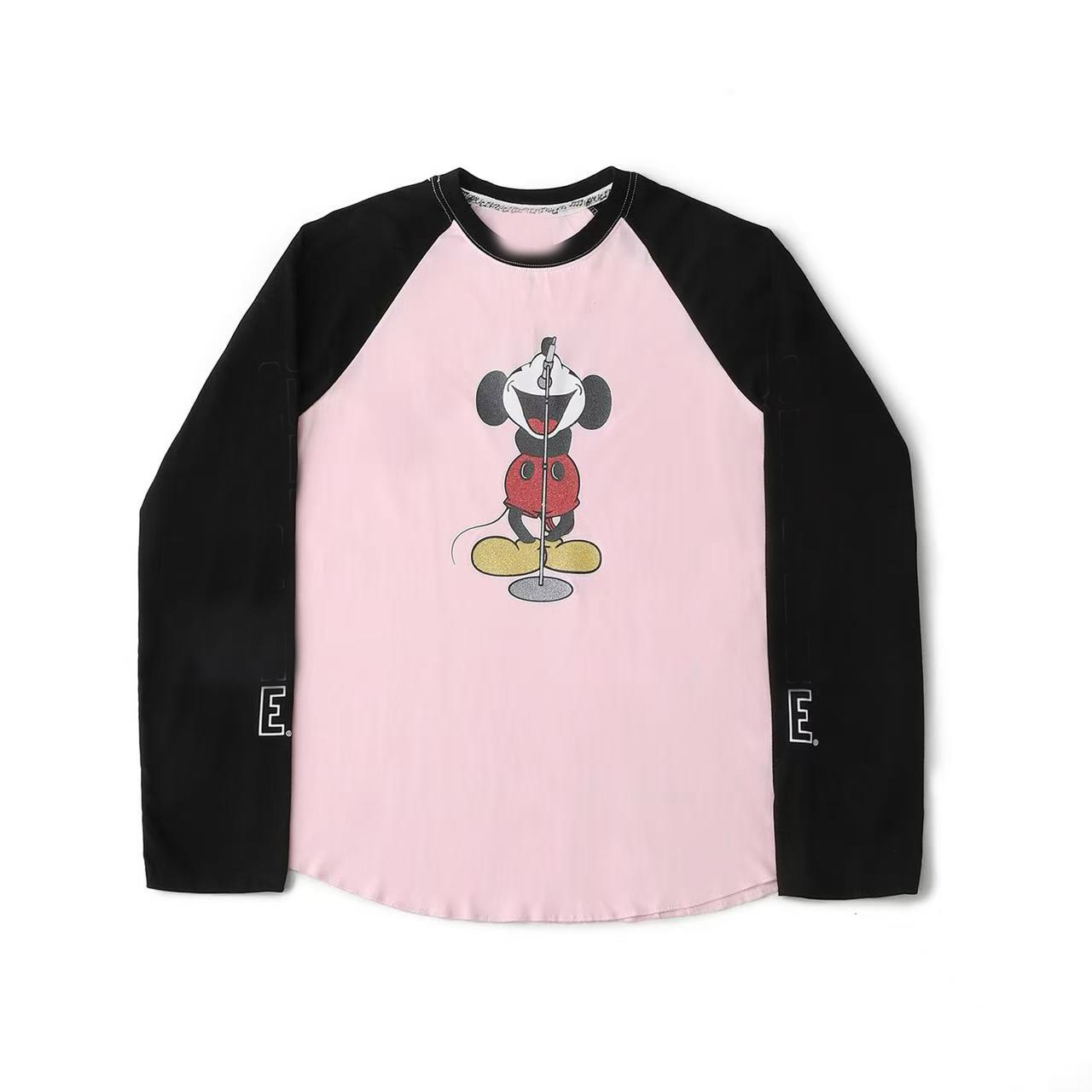 Raglan L/S TOP T-Shirt O-Neck Cotton Loose Tee High Street Crack Letter Print Men Women Long Sleeve Hoodie Tops