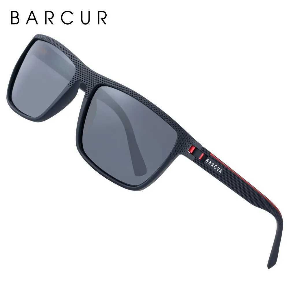 BARCUR Design TR90 Sunglasses Men Polarized Light Weight Sports Sun Glasses Women Eyewear Accessory Oculos UVAB ProtectionC250412