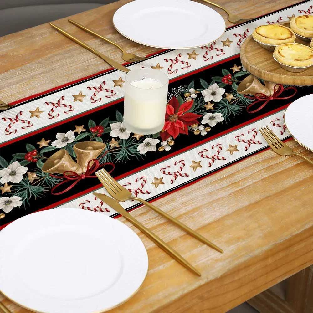 Christmas Christmas Table Runner Merry Christmas Decorations Cloth for Home 2025 Cristmas Day Table Flag Cover Gift New Year Tablecloth Y251113