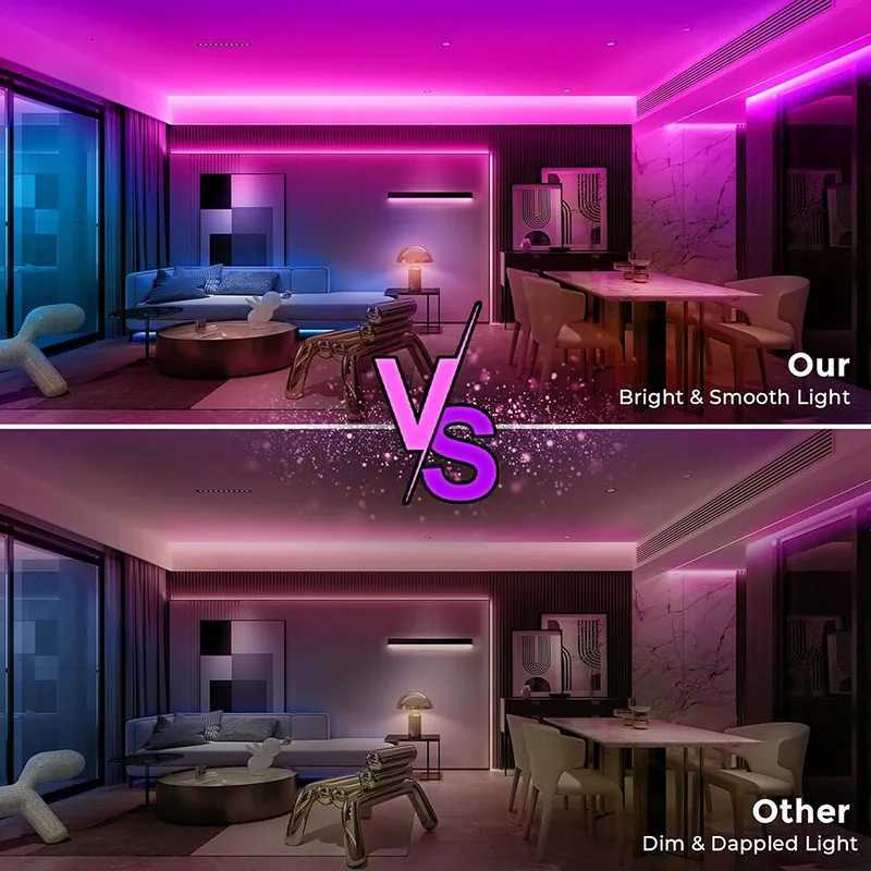24V Led Lights for Room Music Sync RGB Led Strip Lights 10m 20m 30m 40m Flexible Ribbon for Room Bedroom Decor TV Backlights W251112