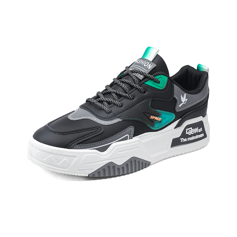2025 Spring New Men's Low-Top Casual Sneakers - Breathable Leather Athletic Running Shoes for Men, Fashion Versatile Streetwear