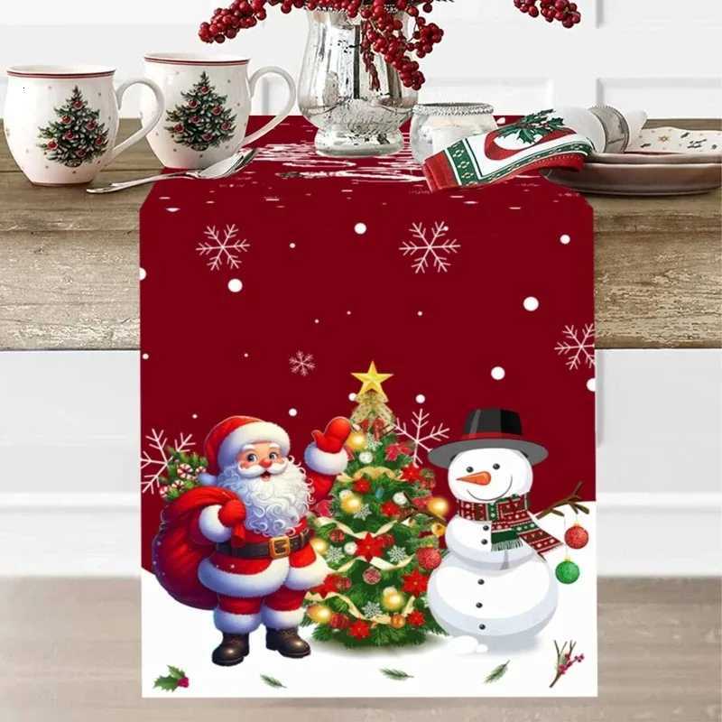 Christmas Santa Claus and Snowman Theme Table Decoration Table Flag Christmas Decoration Home Table Decoration Christmas Party Decoration Y251113