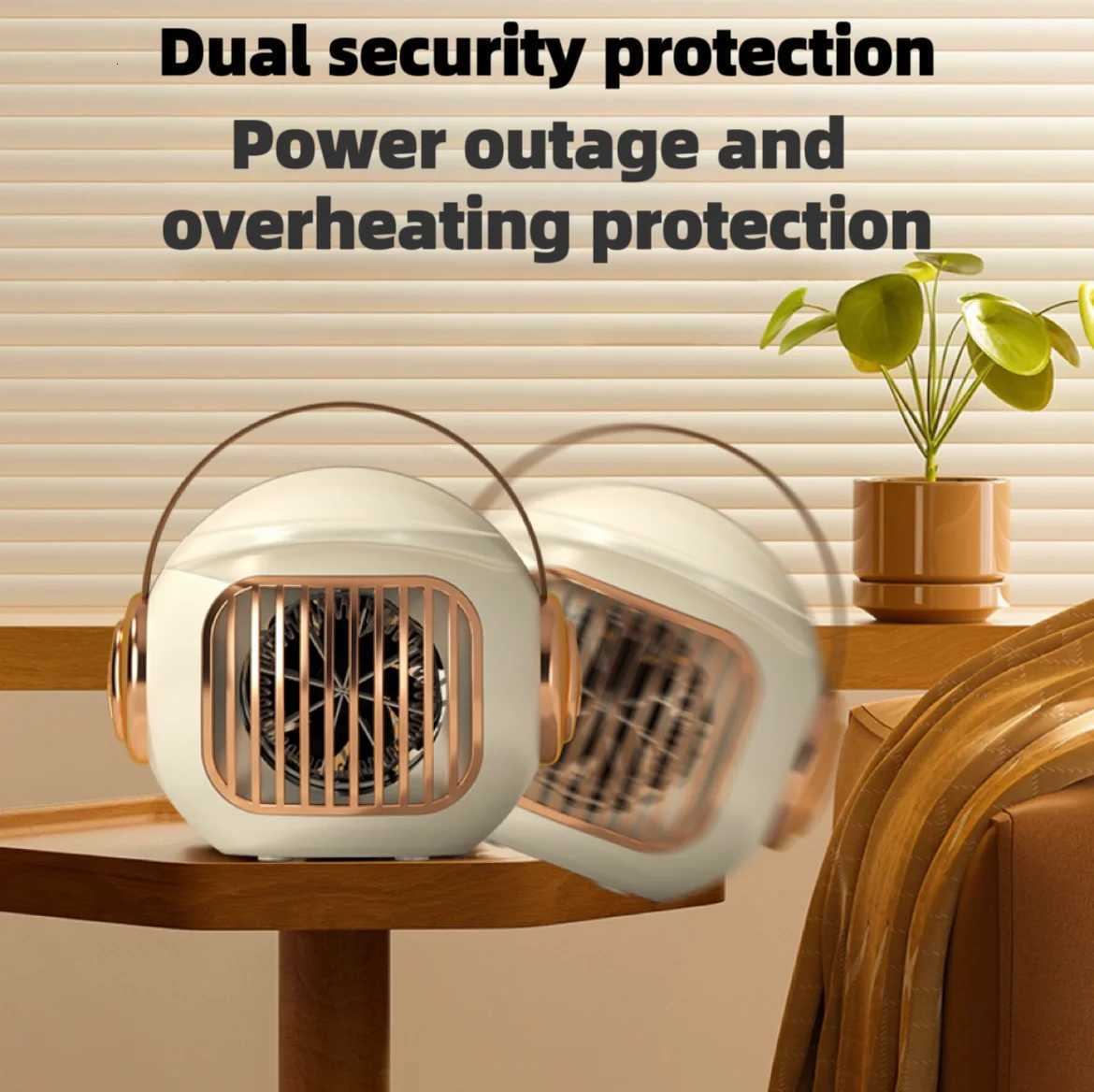 Portable Small Space 500W Heater Fast Heating Lightweight Desktop Warm Air Heater Indoor Office Household Warmer Fan Y251113