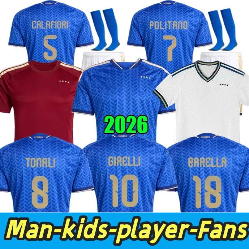 26 27 ITALYS football shirts tonali women adult kids kit fans player short sleeve top quality GOALKEEPER Maglia italia soccer jerseys