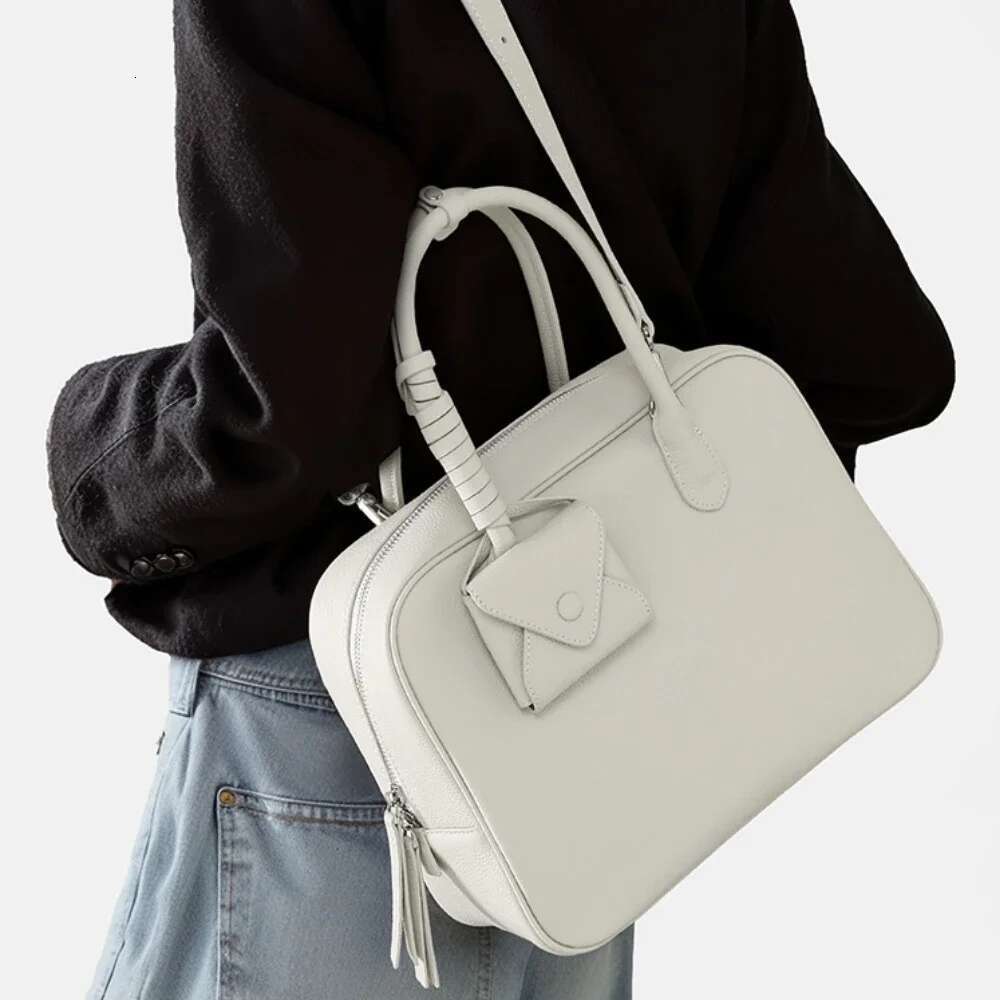Motingsome Boston Bags Shoulder Handbag Women Designer Bag Unique Underarm Purses Genuine Leather Casual Tote 2025 New