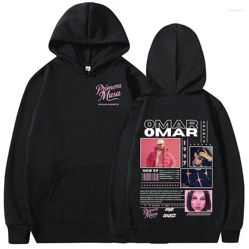 Men's Hoodies Omar Courtz Primera Musa Tour Merch Hoodie Hip Hop Fashion Casual Streetwear High Quality