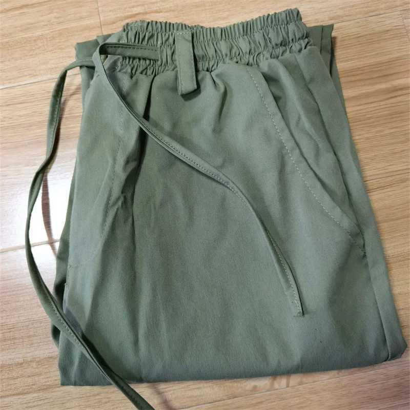 New mens classic work elastic cargo pants mens cotton ultra-thin gray khaki Korean spring casual mens casual pantsXJ250412