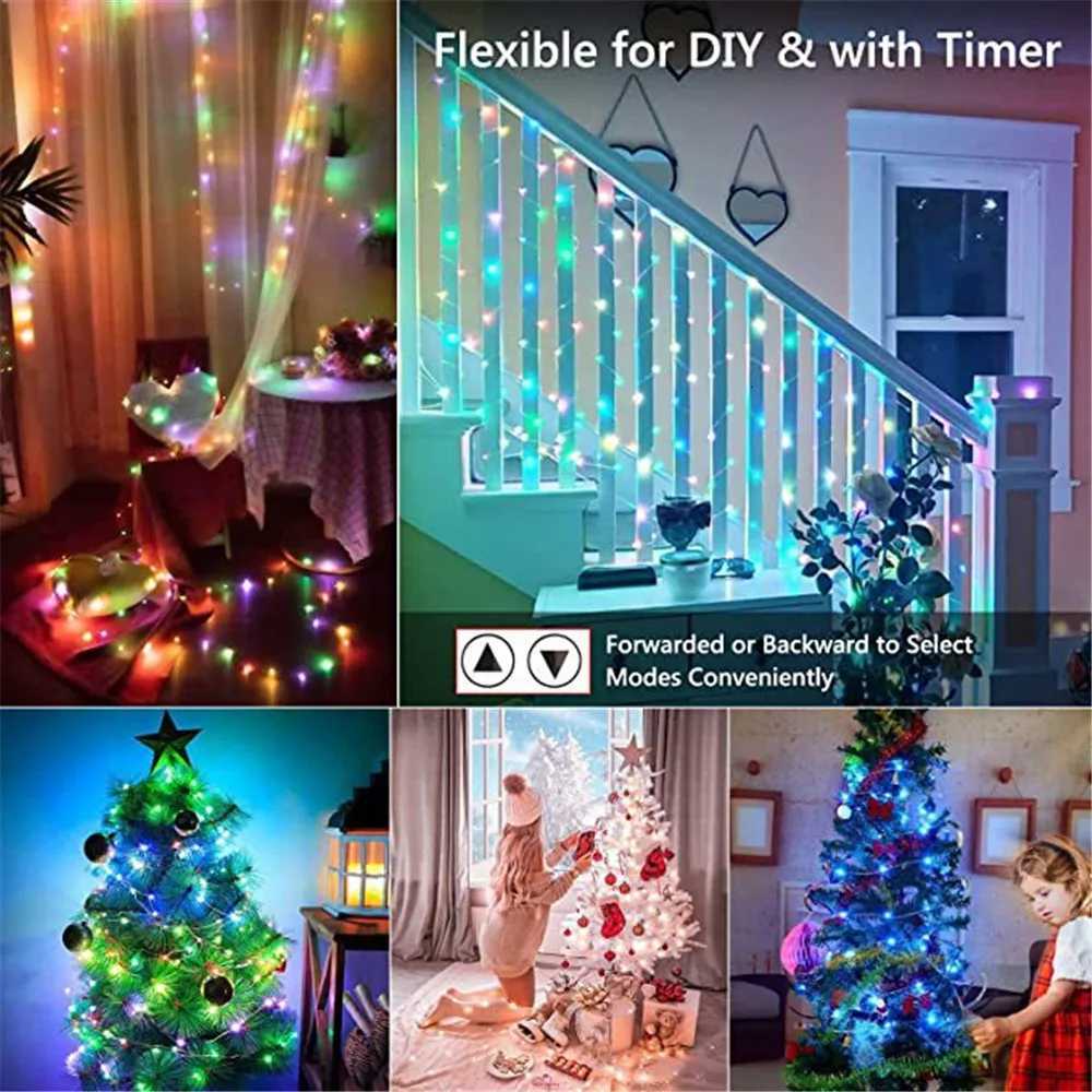 5/10/15/20M LED String Light Bluetooth USB Tuya WiFi Connection Christmas Birthday Party Garland Decor Fairy Lights for Home M251113
