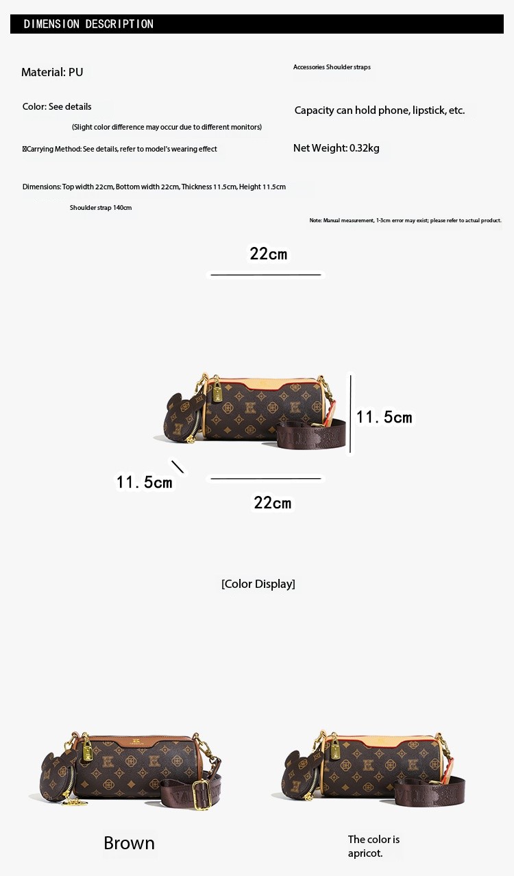 Lacel Urwebin Crossbody Women Versatile Double Layer Mini Shoulder for Phone and Essentials - Vertical Fashion Bag Z260124