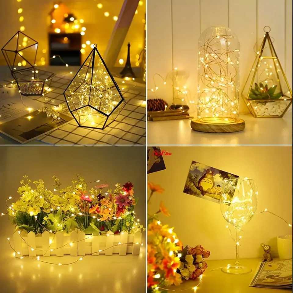 10m 100LED Fairy Light Battery Powered Warm White Mini Copper Wire Starry Sky Light Suitable for Bedroom Christmas Party M251113