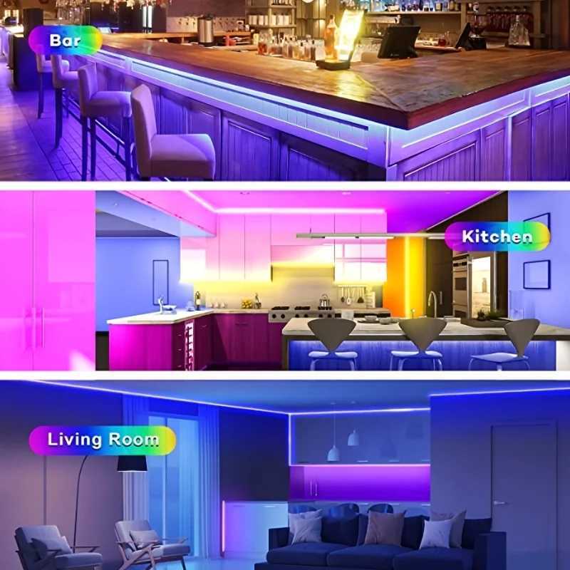 USB 5V Strip Led Lights Tape RGB 5050 Led Wall Room APP Remote Control Flexible LED Tape Diode Lights for Room Home Decoration W251112