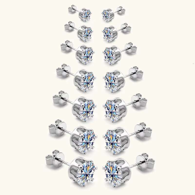 Hot Sale Moissanite Earrings for Women Niche Design High-end S925 Sterling Silver Earrings for Women