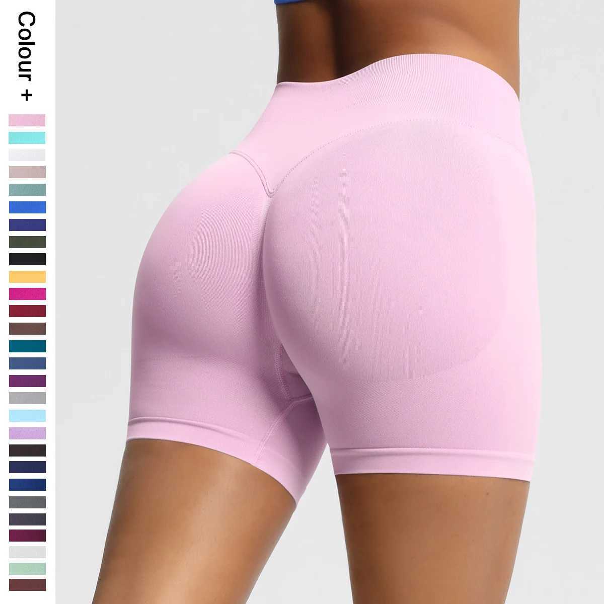Impact Shorts Womens Fitness Exercise Bike 4.5-inch Low Rib Gym Shorts Fitness Tight Hip Yoga Seamless Legs Y250412