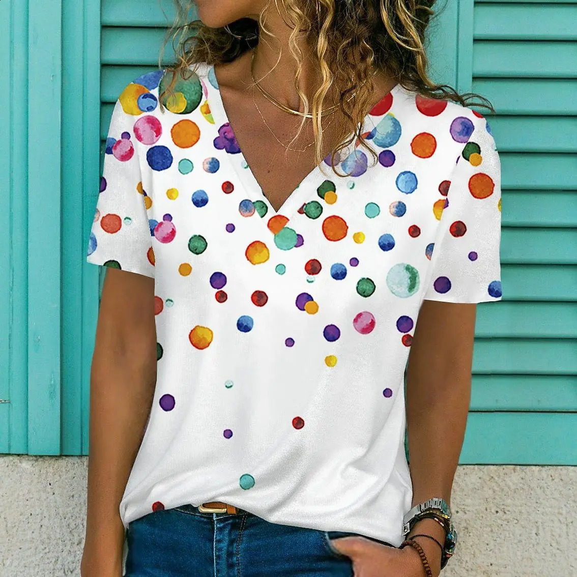 Fashion womens Tshirt Love Print short sleeved dress Harajuku oversized top 250407