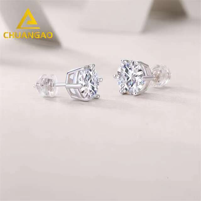 New Type Wholesale Women Luxury Other Fine Earrings Moissanite Diamond Earrings Silver Earrings