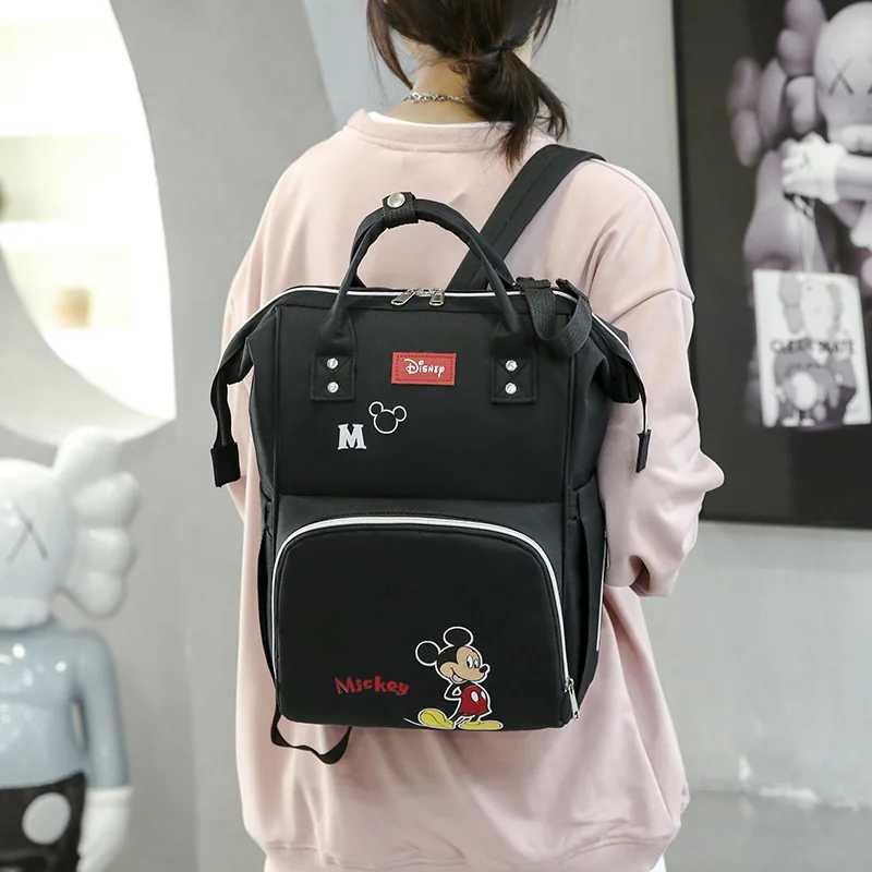 Disney Mickey New Fashion Diaper Bag Baby Diaper Bag Travel Cart Bag Large Capacity Mom Maternity Backpack Baby Maternity BagXJ250412