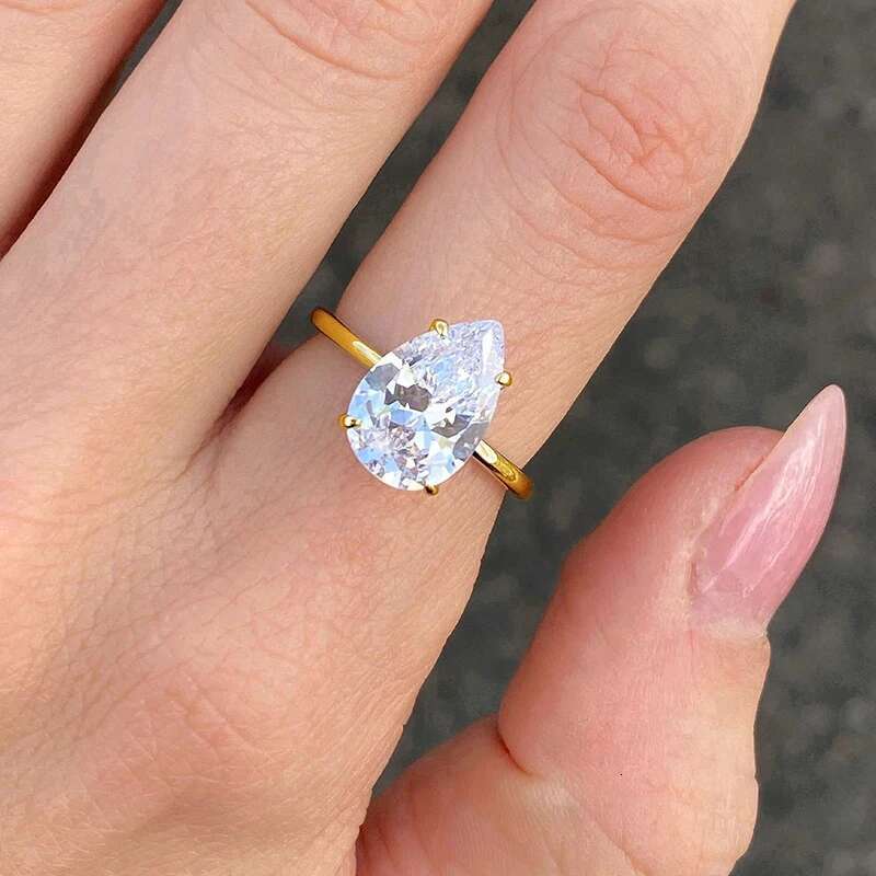 GRA Various Zircon Classic Shining Rings for Women Engagement Wedding Real 925 Sterling Silver Luxury High Quality Fine Jewelry