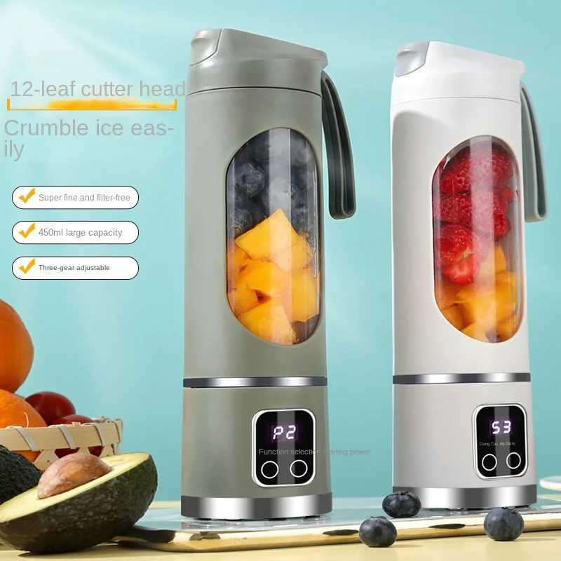 Household Mixer Machine Portable Blender Crushed Electric Juicer With 3 Speed 450ML Large Capacity Digital Display Juice Cup C251113