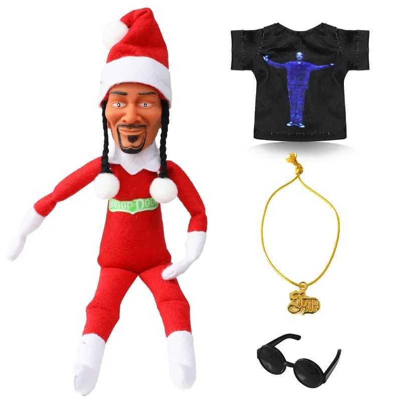 New Snoop Dogg Snoop on a Stoop Christmas Elf Doll 12 Plush Toys Shelf Decor Includes Elf Toy Tshirt Sunglasses and Necklace W251113