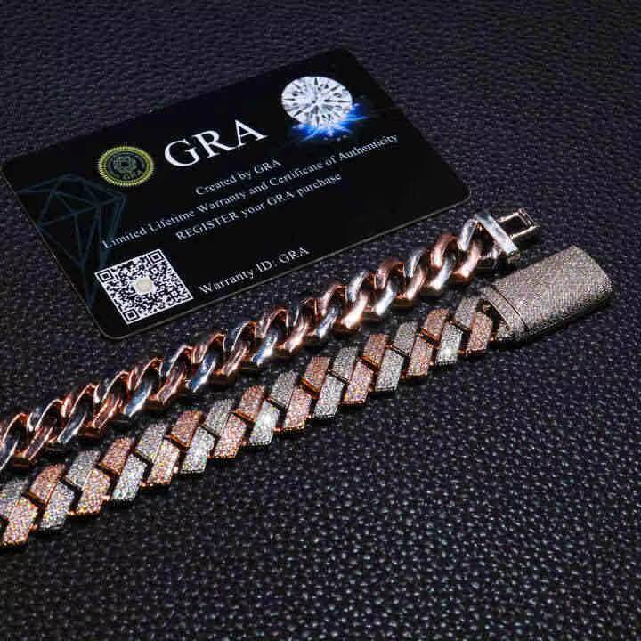 High-end quality Jewelry Hip Hop 9K Gold Heavy Thick 20MM Iced Out Diamonds VVS D Color Diamond Cuban Chain - view 5