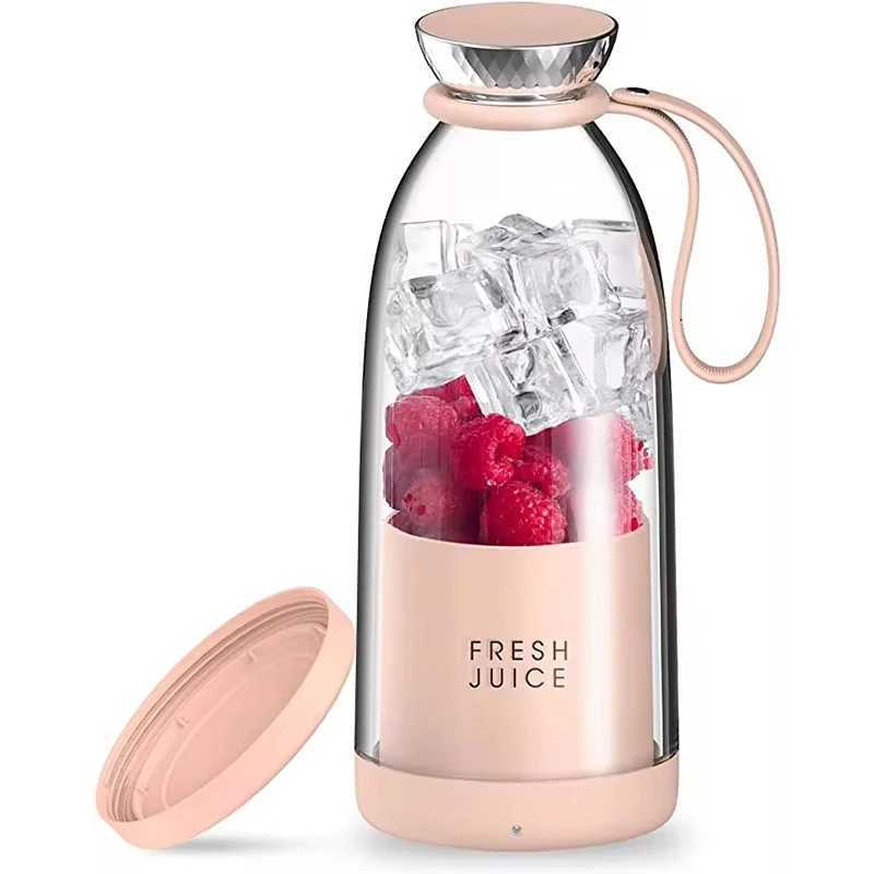 500 ml portable 2400 mAh wireless fruit blender USB juice maker mixer 6 blades for chopping Food smoothie ice crusher cup C251113