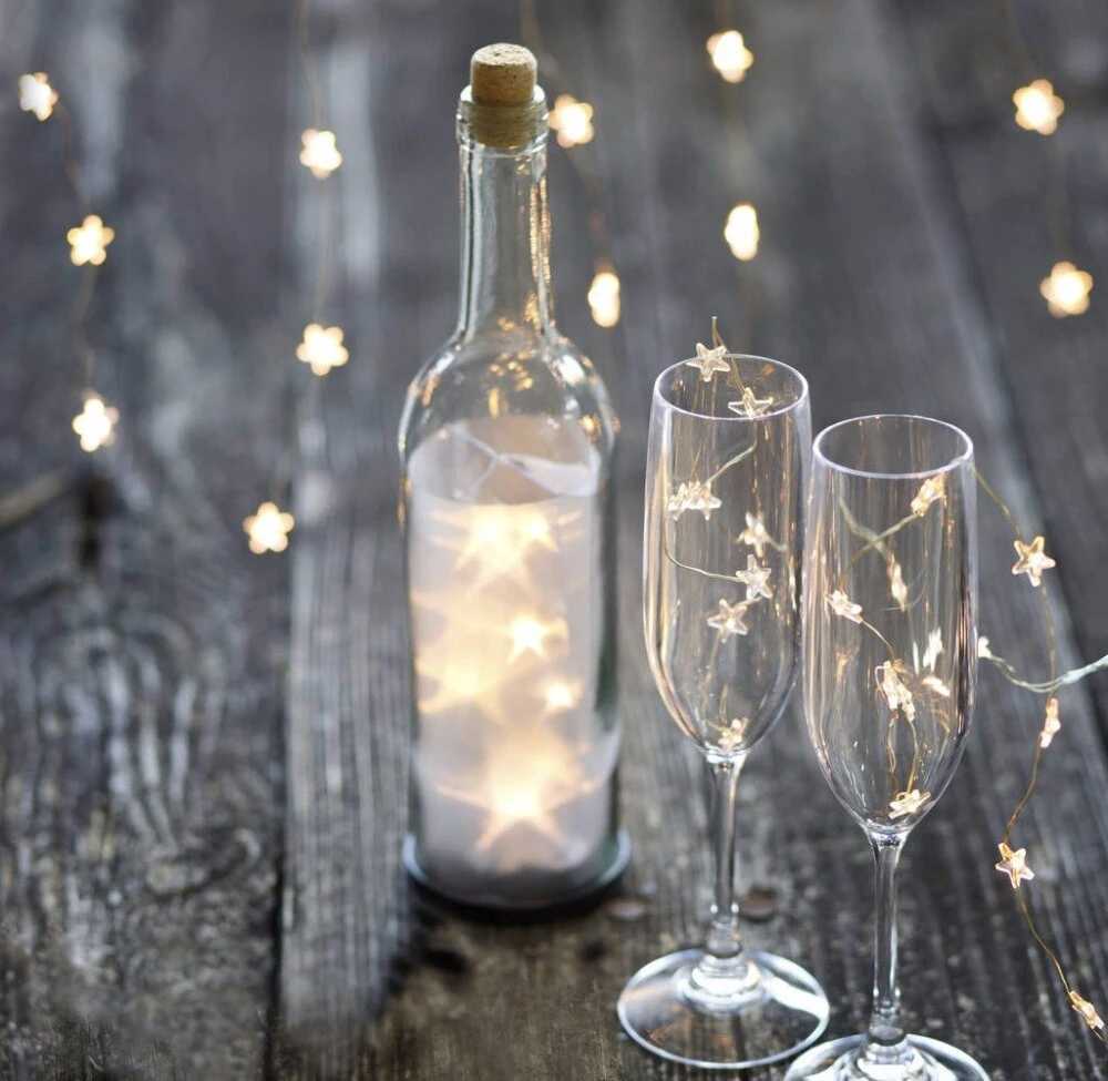 5meter STARS Fairy Lights for Bedroom String Battery Powered Adapter Christmas Lights Garland Wedding Party Decoration Holiday M251113