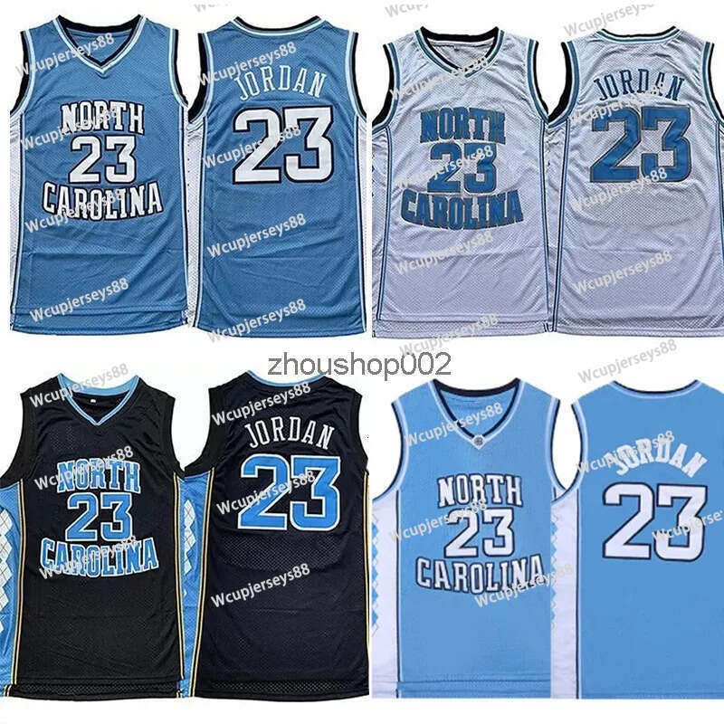 New Basketball Jerseys Stitched North Carolina Tarr Heels Jerseys 23 Michael UNC College Jersey Black White Blue shirt Men