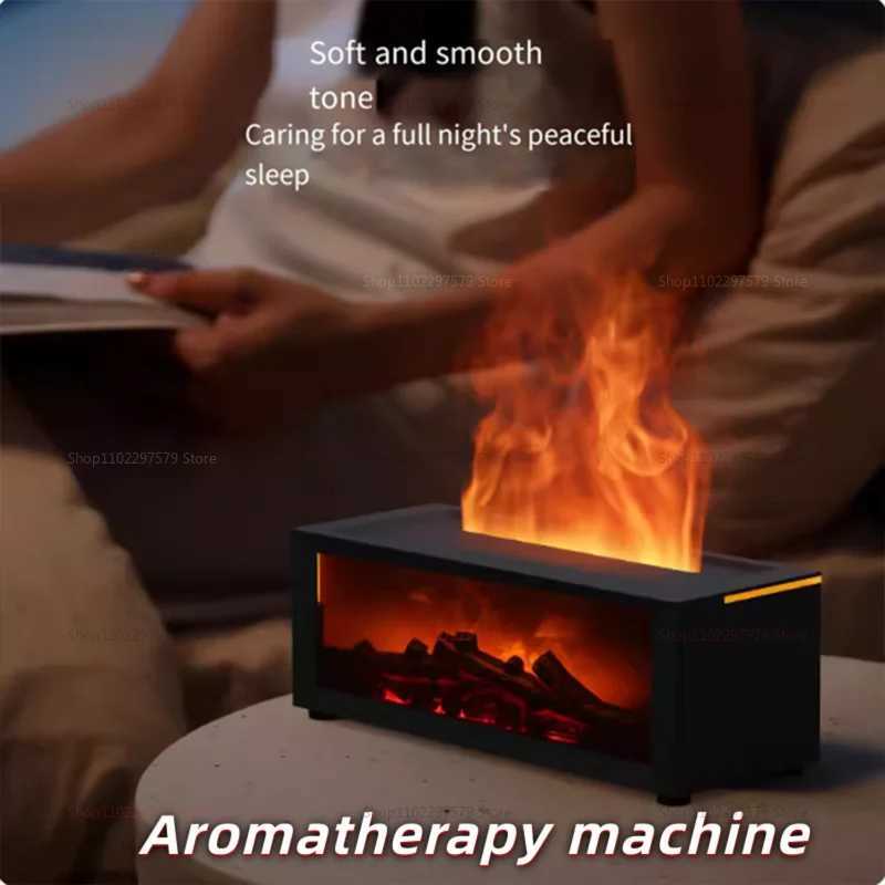 Imitation Fireplace Flame Humidifier Aromatherapy Diffuser Home Decor Gift Moving Housewarming Creative Atmosphere Indoor Use Y251113