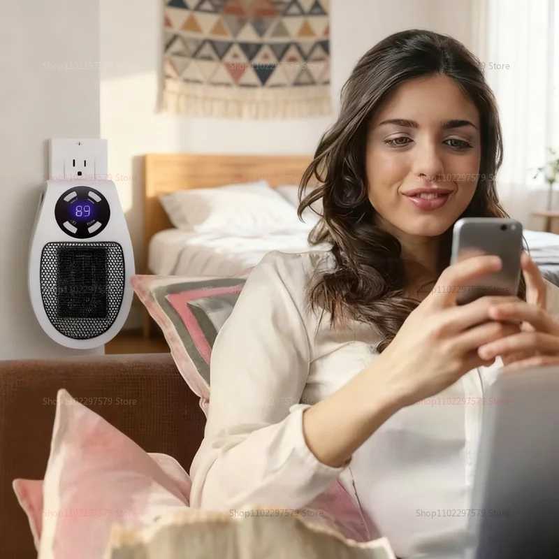 Portable Electric Heater for Winter Home Wall Mount Warm Air Blower Room Heater Quiet Compact Space Heater Electric Appliance Y251113