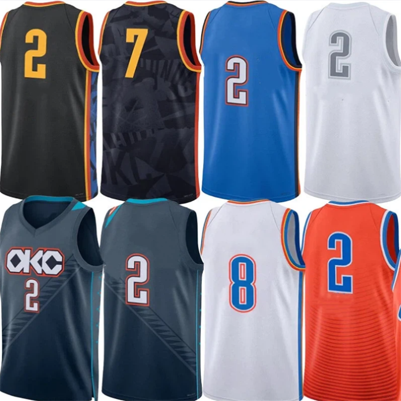 25 26 OKC Basketball Jerseys Thunde Shai Gilgeous Alexander Jalen Williams Isaiah Hartenstein Chet Holmgren Luguentz Dort Aaron Wiggins Russell Westbrook Jersey