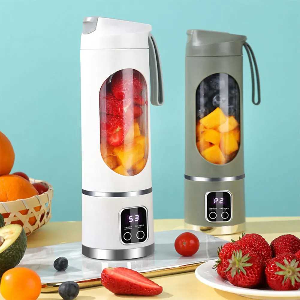 450ml Portable Juicer Electric Juicer Cup USB Rechargeable Mini Electric Juicer with 8 Blades for Home Office Travel C251113