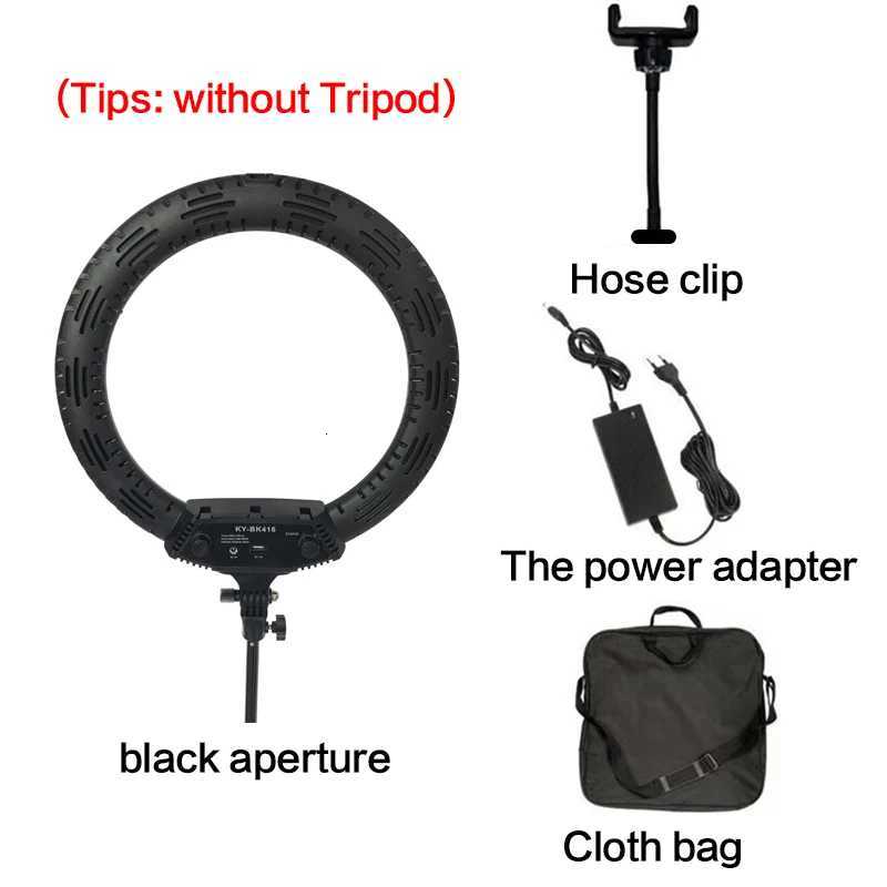 3200-5600K LED Ring Light 416pcs Led Bead 65W 18 inch Photography Lighting LED Ring Lamp for live broadcast Makeup VideoM251113
